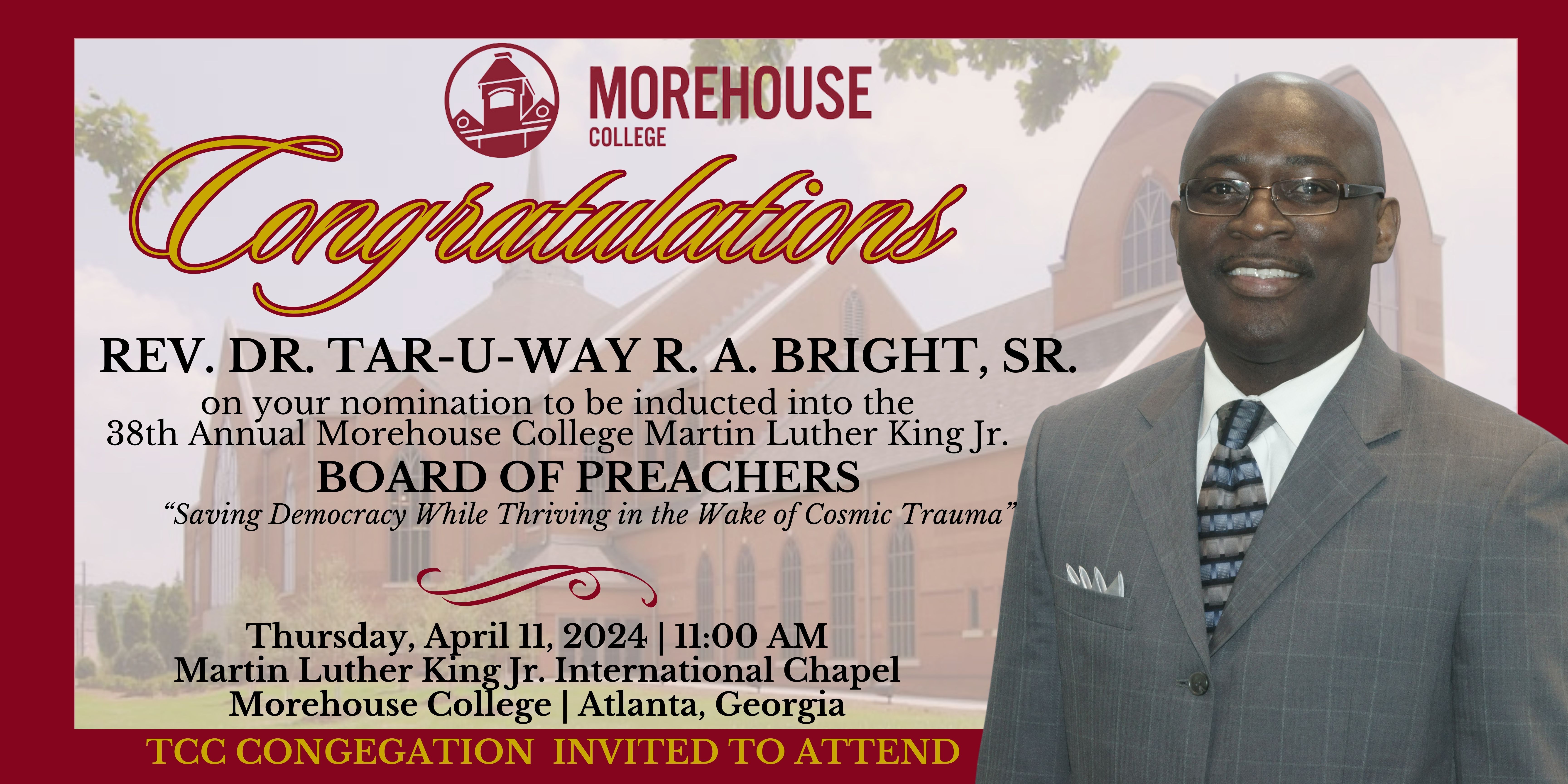 38th Annual Morehouse College MLK Jr Board of Preachers Ceremony
